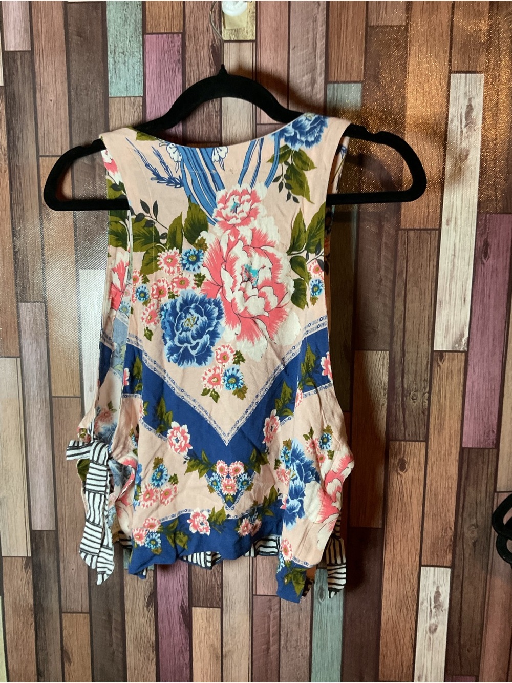 Free People Sweetlove Side Tie Tank Top Floral Print Women’s Size Large - Picture 2 of 3